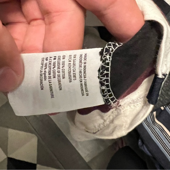 Maroon/Blue/White/Gray Striped Tee - Picture 6 of 6